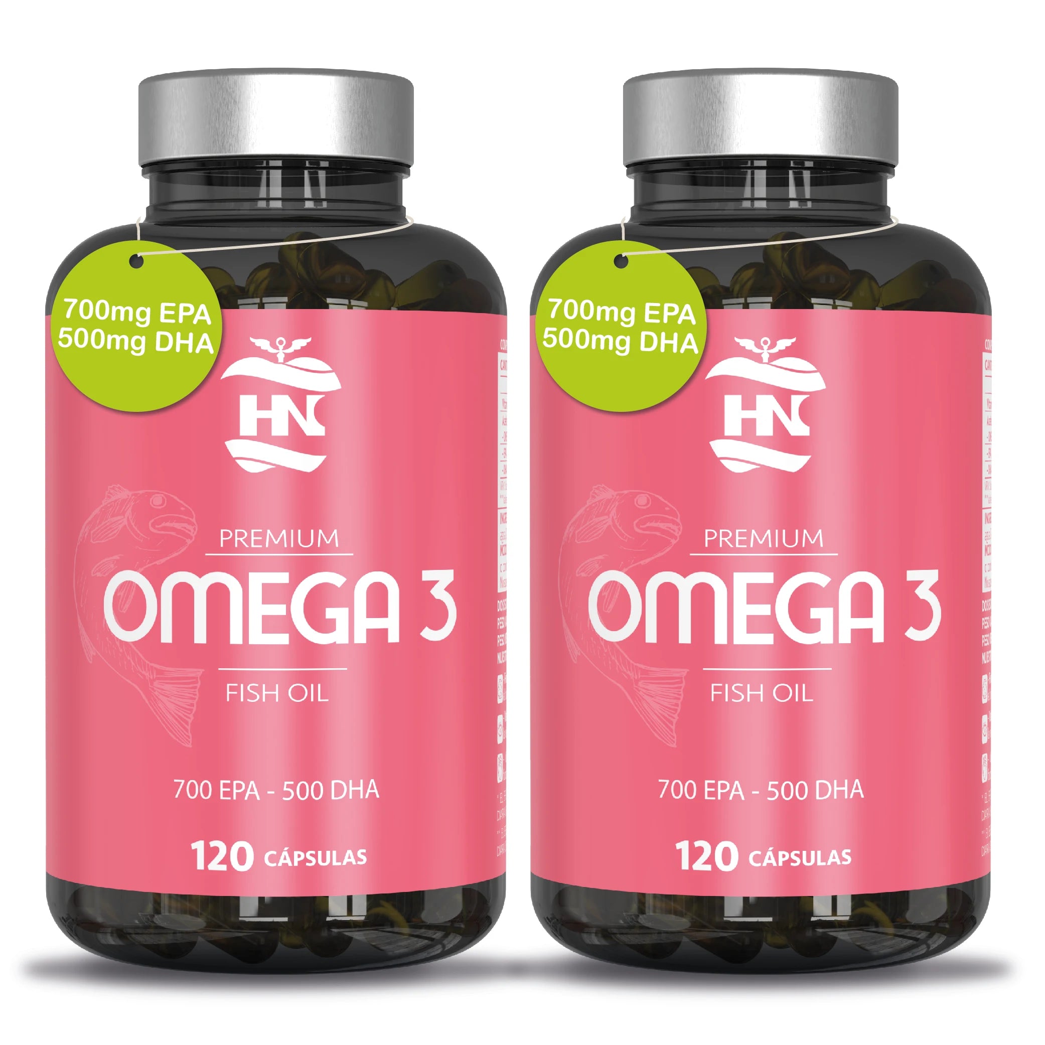 HN Healthy Nutrition Omega 3 Cápsulas 2000 mg – 240 Perlas y Vitamina E – Omega 3 con EPA (Ácido Eicosapentaenoico)
