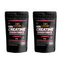 King Nutrition 2 unidades 100% creatina monohidrato 200 g sin sabor malla 200 en total 400 g