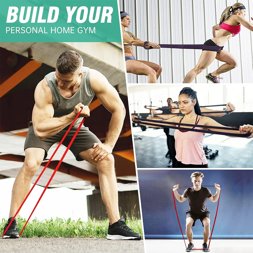 Banda de Resistencia de Alta Resistencia con 7 Niveles — Equipamiento de Entrenamiento de Agilidad para Gimnasio, Yoga y Pilates | Accesorios de Goma para Gimnasio en Casa