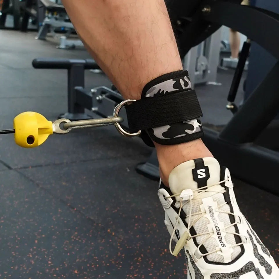 AOLIKES Tobilleras y Muñequeras acolchadas y ajustables con correas acolchadas y anilla en D para máquina de cable, ideales para ejercicios de glúteos