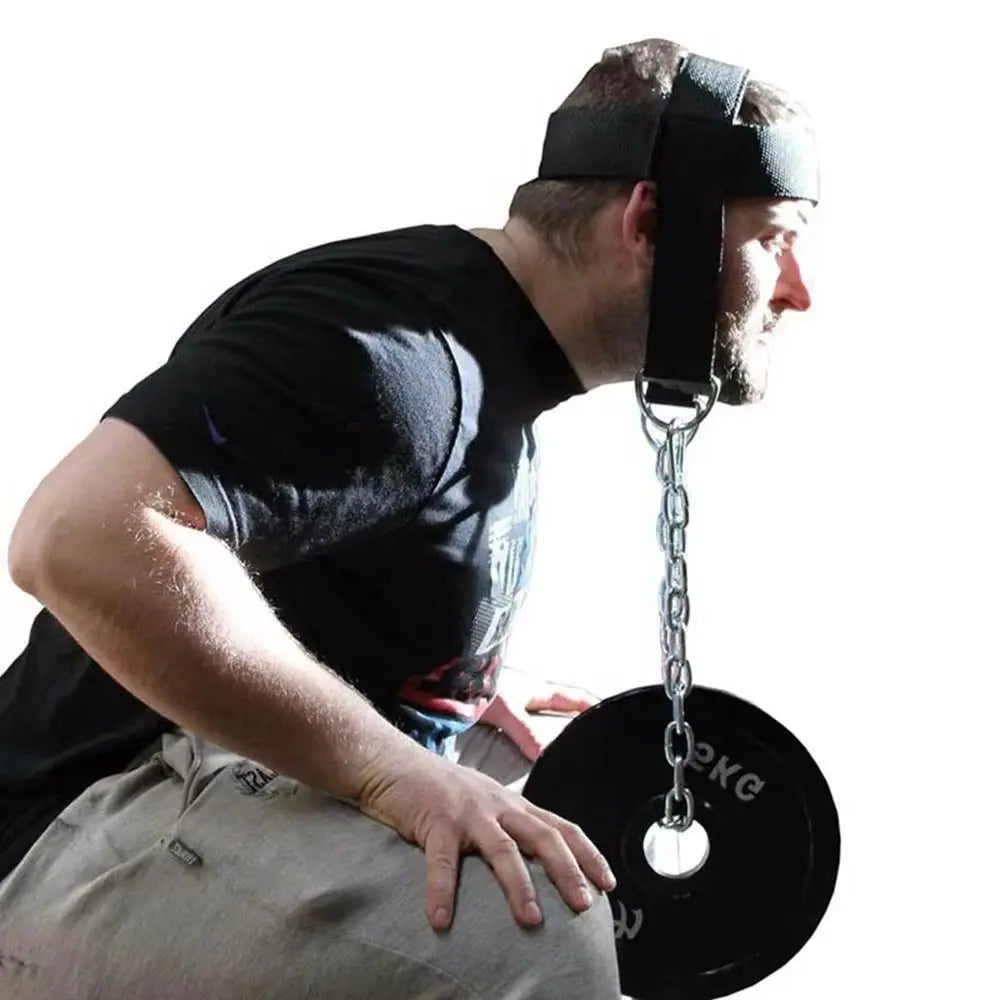 Correa de Entrenamiento de Fuerza Cervical Ajustable — Arnés para la cabeza con Capacidad de Carga para Ejercicios de Fuerza y Fitness en el Gimnasio