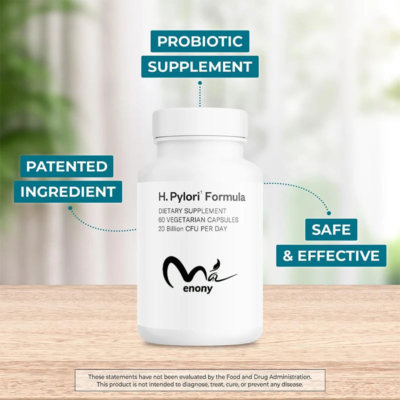 Fórmula H. pylori - suplemento natural probiótico - 60 cápsulas vegetarianas