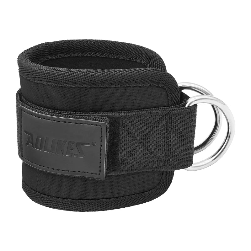 AOLIKES Tobilleras y Muñequeras acolchadas y ajustables con correas acolchadas y anilla en D para máquina de cable, ideales para ejercicios de glúteos